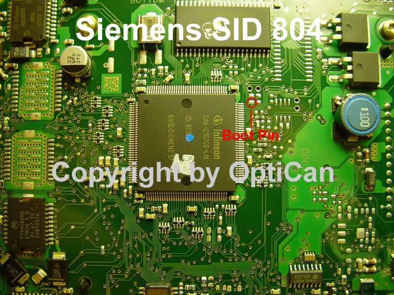 Siemens SID 804 (Peugeot) pinout diagram 1